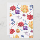 Invitation Mariage de vélo Floral Fleur sauvage Succulents (Dos)