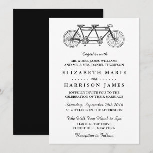 Invitation Mariage de vélo Tandem