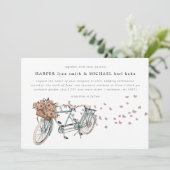 Invitation Mariage de vélo Watercolor Tandem (Debout devant)