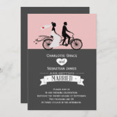 Invitation Mariage De Vélos Cute Tandem (Devant / Derrière)