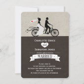 Invitation Mariage De Vélos Cute Tandem (Devant)