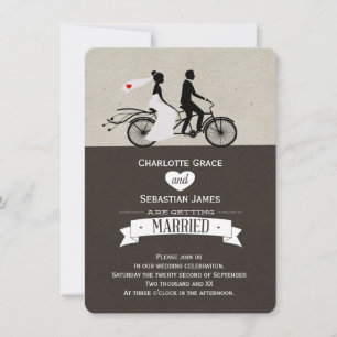 Invitation Mariage De Vélos Cute Tandem