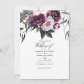 Invitation Mariage de velours profond (Devant)