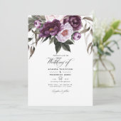 Invitation Mariage de velours profond (Debout devant)