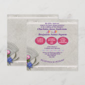 Invitation Mariage de ventilateur japonais élégant  (Devant / Derrière)