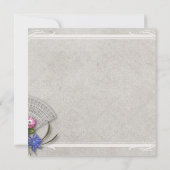 Invitation Mariage de ventilateur japonais élégant  (Dos)