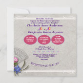 Invitation Mariage de ventilateur japonais élégant  (Devant)