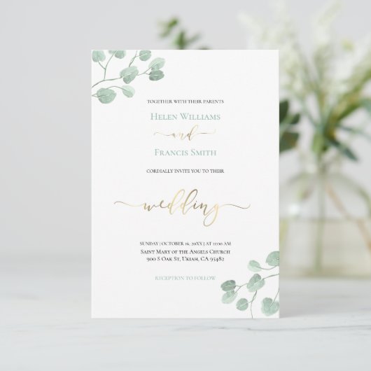 Invitation mariage de verdure (Debout devant)