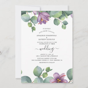 Invitation Mariage de verdure à l'aquarelle d'eucalyptus