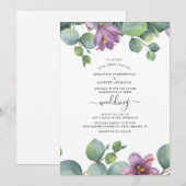 Invitation Mariage de verdure à l'aquarelle d'eucalyptus (Devant / Derrière)
