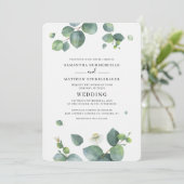 Invitation Mariage de verdure botanique d'eucalyptus (Debout devant)