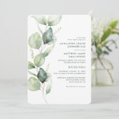Invitation Mariage de verdure botanique d'Eucalyptus (Debout devant)