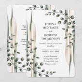 Invitation Mariage de verdure botanique moderne Héritage (Devant / Derrière)