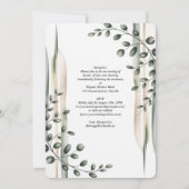 Invitation Mariage de verdure botanique moderne Héritage (Dos)