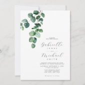 Invitation Mariage de verdure botanique rustique (Devant)