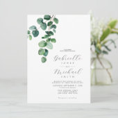 Invitation Mariage de verdure botanique rustique (Debout devant)