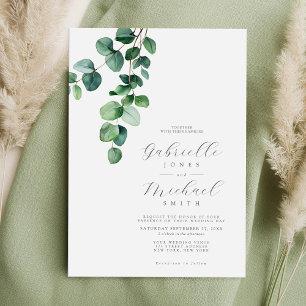 Invitation Mariage de verdure botanique rustique