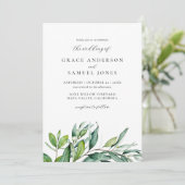 Invitation Mariage de verdure botanique rustique (Debout devant)