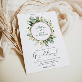 Invitation Mariage de verdure botanique vert moderne