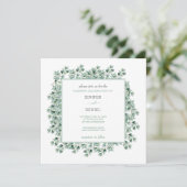 Invitation Mariage de verdure de botanique d'eucalyptus (Debout devant)