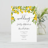 Invitation Mariage de verdure de citronniers en fleurs (Debout devant)