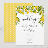 Invitation Mariage de verdure de citronniers en fleurs (Devant / Derrière)