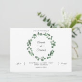 Invitation Mariage de verdure de forêt de bois d'eucalyptus (Debout devant)