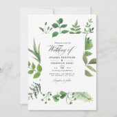 Invitation Mariage de verdure de grange rustique de campagne  (Devant)