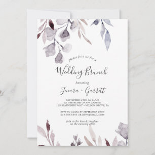 Invitation Mariage de verdure d'hiver Brunch