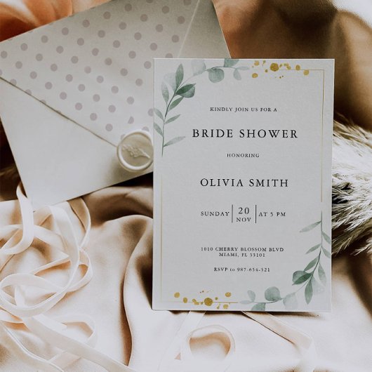 Invitation Mariage de verdure Douche nuptiale