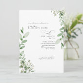 Invitation Mariage de verdure en cascade sans parents (Debout devant)