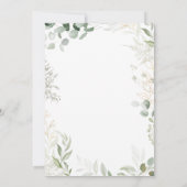 Invitation Mariage de verdure et de couronne d'or (Dos)