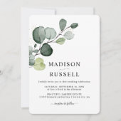 Invitation Mariage de verdure Eucalyptus (Devant)
