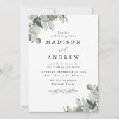 Invitation Mariage de verdure Eucalyptus (Devant)