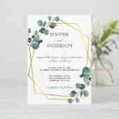 Invitation Mariage de verdure Eucalyptus (Debout devant)