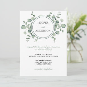 Invitation Mariage de verdure Eucalyptus