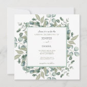Invitation Mariage de verdure Eucalyptus (Devant)