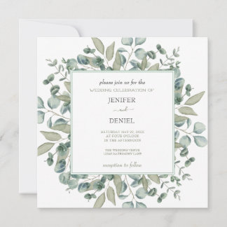 Invitation Mariage de verdure Eucalyptus