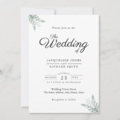 Invitation Mariage de verdure Eucalyptus (Devant)