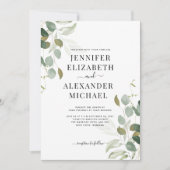 Invitation Mariage de verdure Eucalyptus (Devant)
