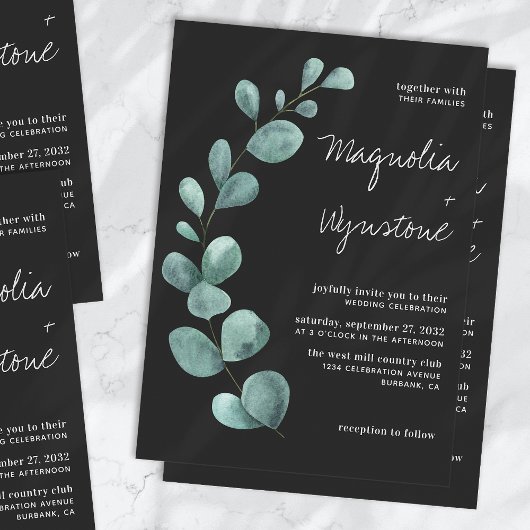 Invitation Mariage de verdure Eucalyptus