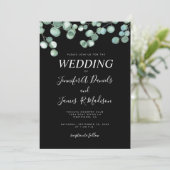 Invitation Mariage de verdure Eucalyptus Botanique Noire (Debout devant)
