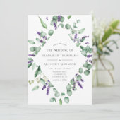 Invitation Mariage de verdure Eucalyptus Lavender (Debout devant)
