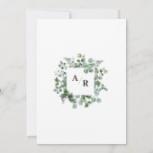 Invitation Mariage de verdure Eucalyptus moderne (Dos)
