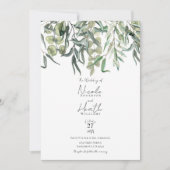 Invitation Mariage de verdure fleurie Eucalyptus (Devant)