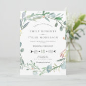 Invitation Mariage de verdure florale Eucalyptus (Debout devant)