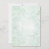 Invitation Mariage de verdure géométrique or (Dos)