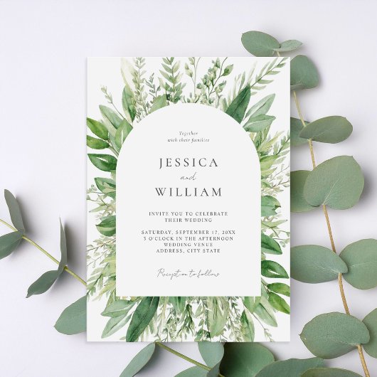 Invitation Mariage de verdure minimaliste Boho