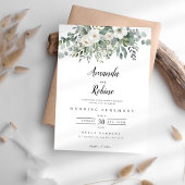 Invitation Mariage de verdure moderne Eucalyptus