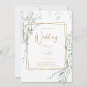 Invitation Mariage de verdure moderne QR Code RSVP (Devant)